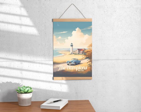 Poster The Hamptons print New York Travel Poster Scenic Coastal Views Art Print Nature Wall Decor Adventure Gifts