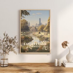 Poster Royal Garden print Victoria Australia Travel Poster Scenic Nature Views Art Print Wall Decor Adventure Gifts