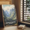 Poster Gertrude Saddle Track print Fiordland New Zealand Travel Poster Scenic Hiking Views Art Print Nature Wall Decor Adventure Gifts