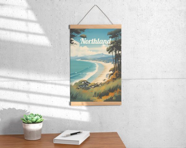 Poster Northland Beach print New Zealand Travel Poster Scenic Coastal Views Art Print Nature Wall Decor Adventure Northland Gifts