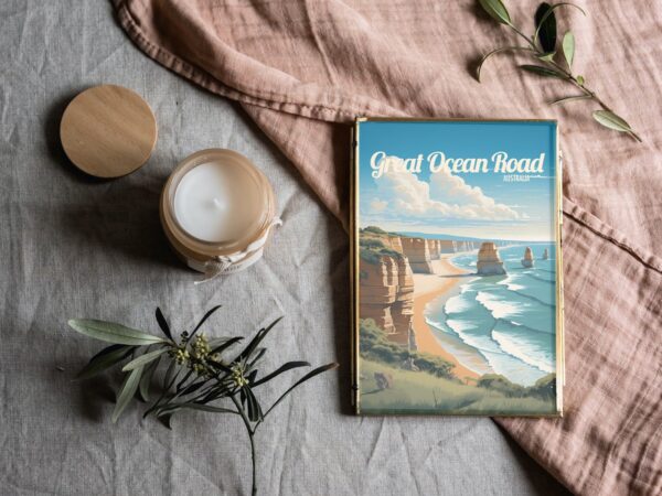 Poster Great Ocean Road print Victoria Australia Travel Poster Scenic Coastal Drive Art Print Nature Wall Decor Adventure Gifts