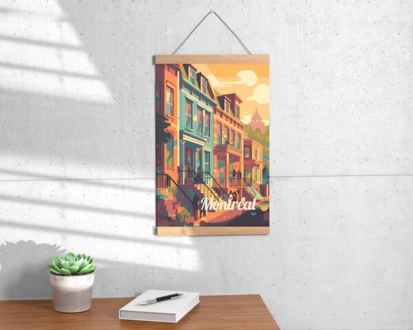 Poster Montreal Street Design print Quebec Travel Poster Scenic Urban Views Art Print Wall Decor Adventure Gifts