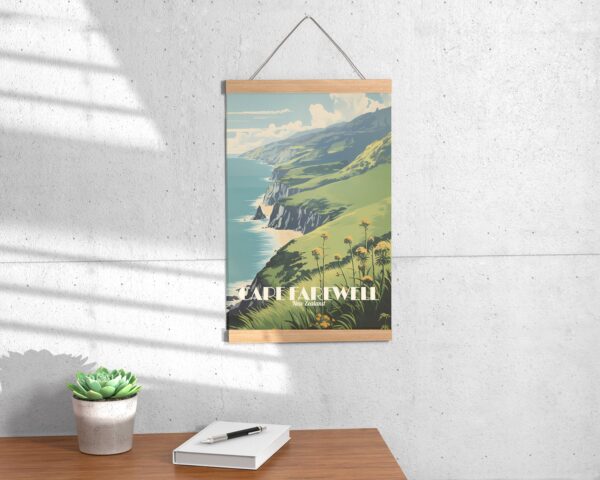 Poster Cape Farewell print South Island New Zealand Travel Poster Scenic Coastal Views Art Print NZ Wall Decor Adventure Gifts