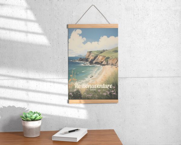 Poster Île Bonaventure print Quebec Travel Poster Scenic Coastal Beauty Art Print Nature Wall Decor Adventure Gifts