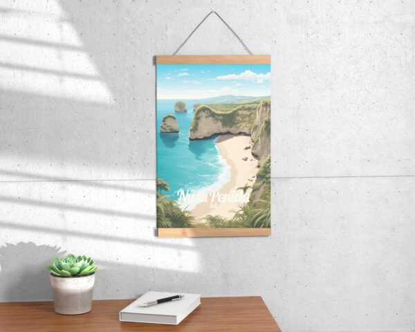 Poster Nusa Penida print Bali Indonesia Travel Poster Scenic Coastal Views Art Print Nature Wall Decor Adventure Gifts