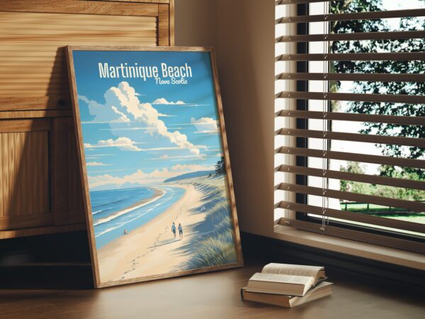 Poster Martinique Beach print Nova Scotia Travel Poster Scenic Coastal Views Art Print Nature Wall Decor Adventure Gifts