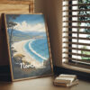 Poster Northland Beach print Northland New Zealand Travel Poster Scenic Coastal Views Art Print Nature Wall Decor Adventure Gifts