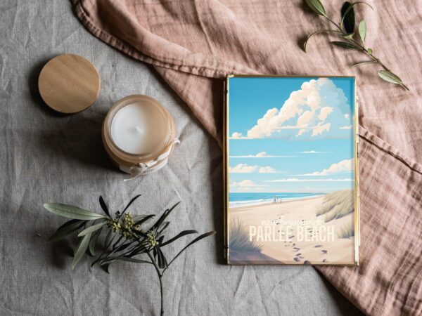 Poster Parlee Beach print New Brunswick Travel Poster Scenic Coastal Views Art Print Nature Wall Decor Adventure Gifts