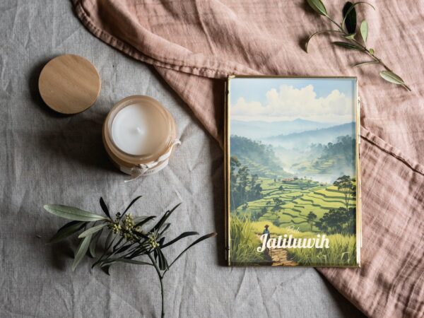 Poster Jatiluwih print Bali Indonesia Travel Poster Rice Terraces Scenic Art Print Cultural Heritage Wall Decor Gifts