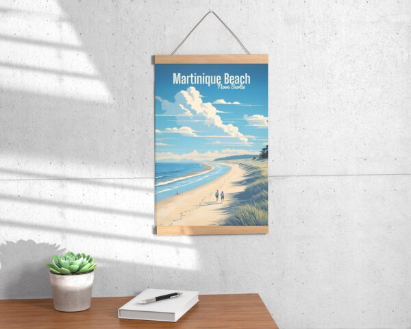 Poster Martinique Beach print Nova Scotia Travel Poster Scenic Coastal Views Art Print Nature Wall Decor Adventure Gifts