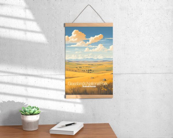 Poster Grassland National Park print Saskatchewan Travel Poster Scenic Nature Views Art Print Wall Decor Adventure Gifts