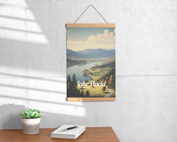 Poster Lake Placid print New York Travel Poster Scenic Mountain Views Art Print Nature Wall Decor Adventure Gifts