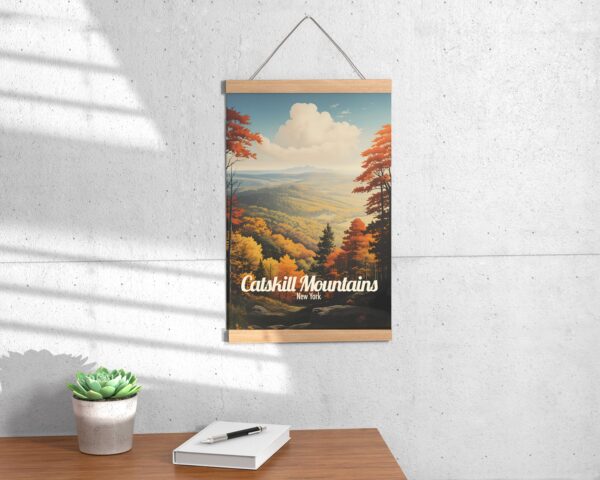 Poster Catskill Mountains print New York Travel Poster Scenic Hiking Art Print Mountain Nature Wall Decor Adventure Gifts