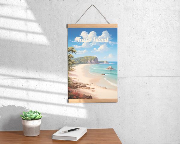 Poster Fraser Island print Queensland Australia Travel Poster Coastal Scenic Art Print Nature Wall Decor Adventure Gifts