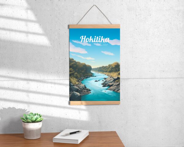 Poster Hokitika print West Coast New Zealand Travel Poster Scenic Coastal Views Art Print NZ Wall Decor Adventure Gifts