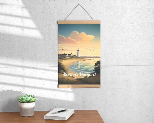 Poster Martha's Vineyard print Massachusetts Travel Poster Scenic Coastal Views Art Print Nature Wall Decor Adventure Gifts