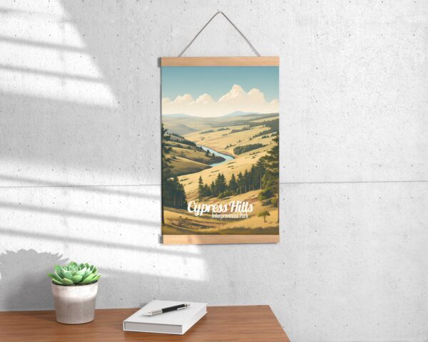 Poster Cypress Hills print Alberta-Saskatchewan Interprovincial Park Travel Poster Scenic Nature Art Print Canada Wall Decor Gifts