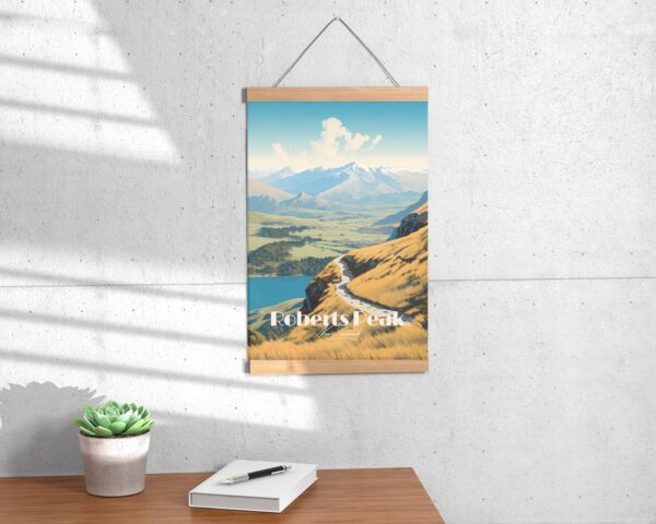 Poster Roys Peak Track print Otago New Zealand Travel Poster Scenic Mountain Views Art Print Wall Decor Adventure Gifts