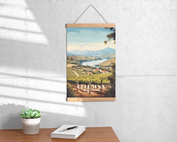 Poster Kelowna print British Columbia Travel Poster Scenic Nature Views Art Print Wall Decor Adventure Gifts Canada