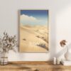 Poster Te Paki Sand Dunes print Northland New Zealand Travel Poster Scenic Coastal Views Art Print Wall Decor Adventure Gifts