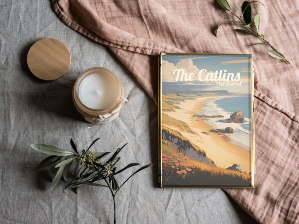 Poster The Catlins print Southland New Zealand Travel Poster Scenic Coastal Views Art Print Wall Decor Adventure Gifts