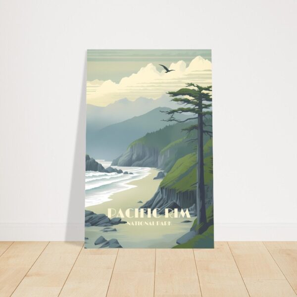 Print Pacific Rim National Park Poster British Columbia National Park BC Poster Surf Tofino Beaches Wall Decor Rainforest Art Print Canada