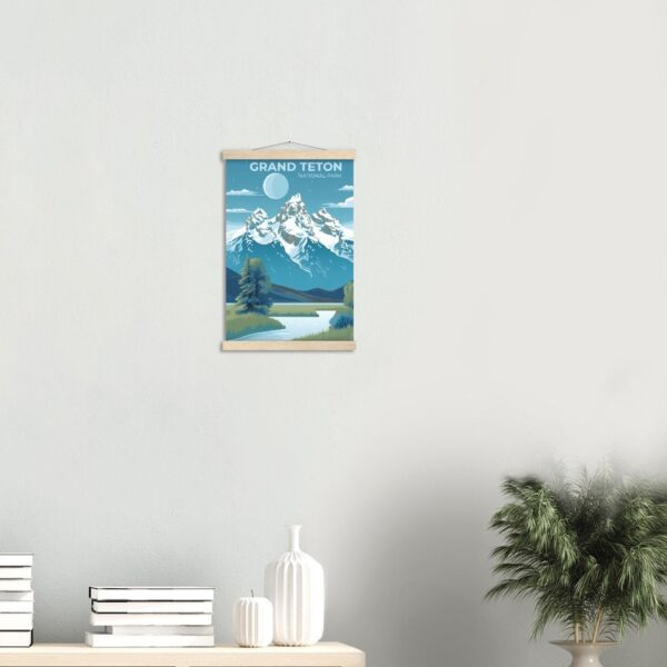 Print Grand Teton National Park Poster Wyoming National Park Wyoming Poster Mountain Peaks Wall Decor Majestic Range Art Print USA