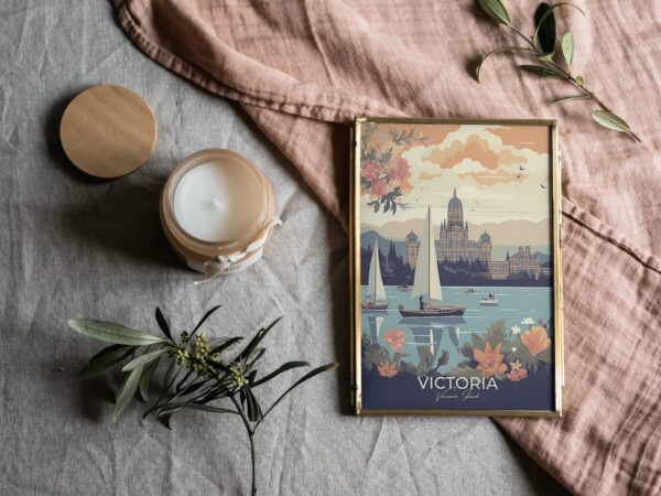 Print Victoria Parliament Poster British Columbia Poster Vancouver Island Wall Decor Historic Building Art Print Canada