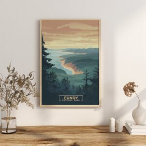 Print Fundy National Park Poster New Brunswick National Park New Brunswick Poster Walk Ocean Wall Decor Coastal Cliffs Art Print Canada