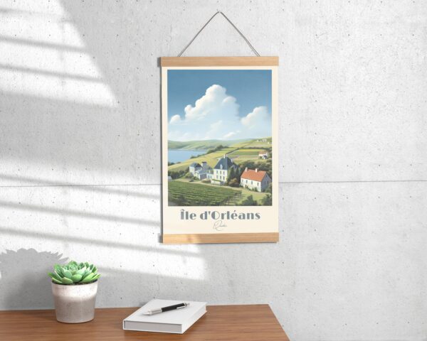 Print Island Orléans Poster Quebec winery wall print Quebec Wall Decor Île d'Orléans Art Print Wine Ocean House Home decor